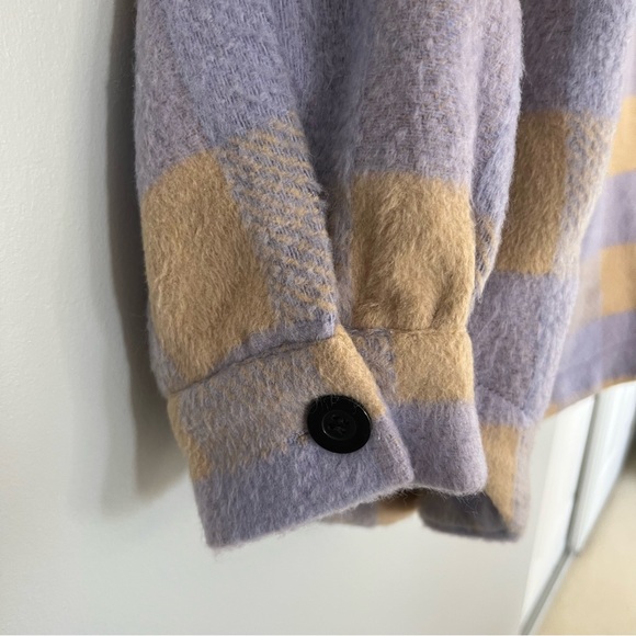 Gingham Button Through Flap Pocket Overcoat - Picture 7 of 14